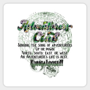 The Adventurers Club Secret Society Pleasure island retro Sticker